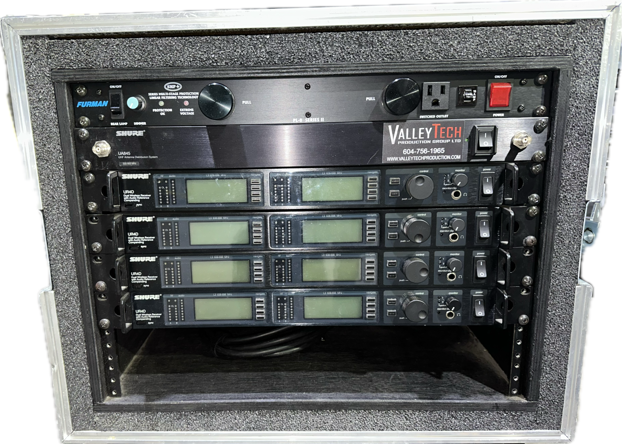 8 Channel Shure UR4D Rental