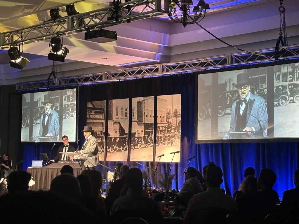Corporate gala with AV staging, lighting and projection screens