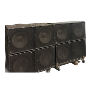 Custom B&C dual 18-inch subwoofer — subwoofer rental from Valley Tech, Vancouver